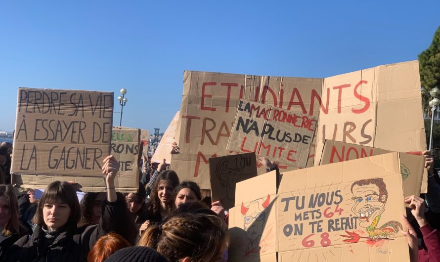 25.000 manifestants dans les rues de Nice pour la défense des retraites, contre la réforme Macron-Borne-Ciotti.